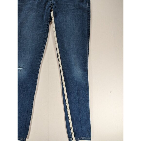 Levi's Girls Distressed Super Stretchy Denim Leggings 14 Jeggings Dark Blue Wash - Picture 5 of 9